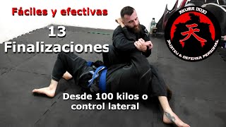 13 Finalizaciones desde 100 kilos fáciles y básicas Brazilian Jiujitsu bjj jiujitsu martialarts [upl. by Hakaber]