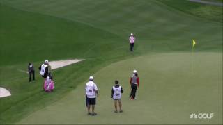 Gerina PIller Holes Out for Birdie on the 9th Hole in RD4 of the 2016 Kingsmill Championship [upl. by Ahsikym]