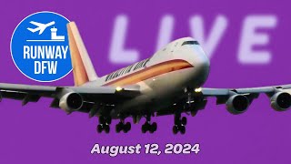 LIVE Runway DFW Nightstream  August 12 2024 [upl. by Hall]