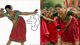 Sami Sami song funny drawing meme  pushpa movie song  allu arjun depeka mandana [upl. by Noraha]