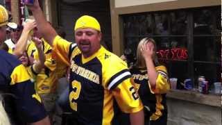 West Virginia Fans Sing quotCountry Roadsquot [upl. by Nasar910]