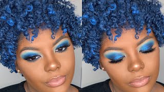 Feeling Blue  Hair Paint Wax Twist Out  Shakirah Glam Artist [upl. by Burrell]