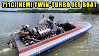 I Run 130 mph in my Twin Turbo Jet Boat [upl. by Elocin]