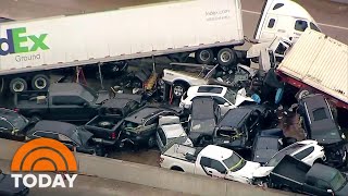 Ice Storm In Texas Leads To Deadly 100Car Pileup  TODAY [upl. by Toy]