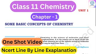 class 11 chemistry chapter 1 ncert line by line explanation full chapter one shot video [upl. by Mcbride]