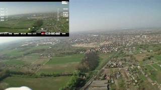 58ghz 200mw FPV IBCrazys Cloverleaf ant 12km test [upl. by Keily]