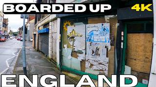 ENGLAND This is BAD Burslem  Crewe  Longton GHOST TOWNS All Shops CLOSED United Kindom UK 4k [upl. by Enrichetta]