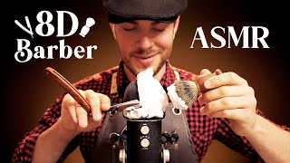 ASMR 8D Barbershop  360° Haircut amp Shaving Triggers for Sleep and Tingles Ultra Realistic [upl. by Nevuer]