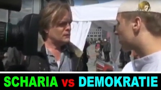 Scharia statt Demokratie und Grundgesetz  Reporter vs Salafist  Koran Infostand  Gottesstaat [upl. by Esela]