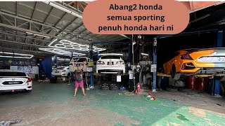 Penuh hari ni semua hondaada yang tukar bearing dan brake [upl. by Eniamat255]