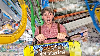 ALLE FAHRGESCHÄFTE auf dem OKTOBERFEST fahren ESKALIERT 🤢🍻 🥨 [upl. by Ruth89]