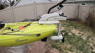 Motorguide Xi3 kayak trolling motor with pinpoint GPS spot lock STERN MOUNTED Install and Test [upl. by Enelec922]