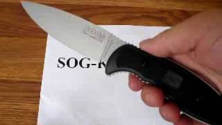 SOG Team Leader DuraTech 20CV Knife TL01 Demonstration [upl. by Sonya584]