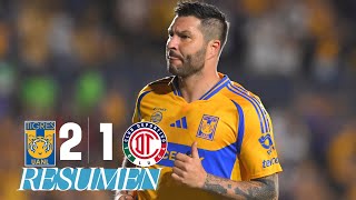 TIGRES 21 TOLUCA J16  Tigres arrebata el segundo lugar [upl. by Arocal]