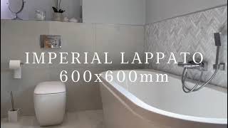 Imperial White Lappato Tiles  600x600mm [upl. by Shaver]