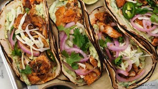 Spicy Pan fried Tilapia fish tacos are seriously too good to miss [upl. by Oterol]