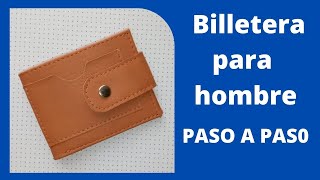 COMO HACER UNA BILLETERA PARA HOMBRE PASO A PASO  CON MOLDES GRATIS  bnieves [upl. by Batha]