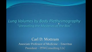 Lung Volumes by Body Plethysmography [upl. by Ahsatel]