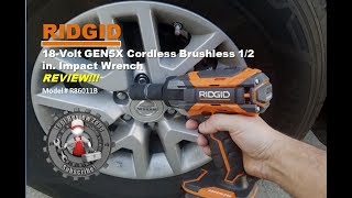 Ridgid 18Volt GEN5X 12quot cordless Impact Wrench Review R86011B [upl. by Elfstan]