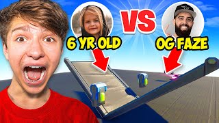 My 6 Year Old Sister VS OG FaZe Members Fortnite 1v1 [upl. by Divd621]