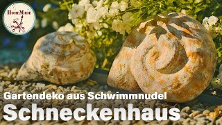 DIY  Gartendeko der besonderen Art  Schneckenhäuser aus Schwimmnudeln selbst gemacht [upl. by Akeenat]