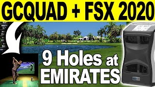 Foresight Sports GCQUAD  FSX 2020 Golf Simulator Review Playing 9 Holes at Emirates [upl. by Aerdnu]