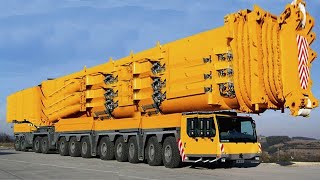 Extremely Powerful Mobile Hydraulic Crane Assembly Liebherr LTM 11200 amp Sarens Giant Crane SGC120 [upl. by Land]