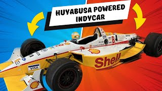 Suzuki Huyabusa powered Indycar at Daytona Speedway break in laps amp testing 3rd gear max test [upl. by Atsok]