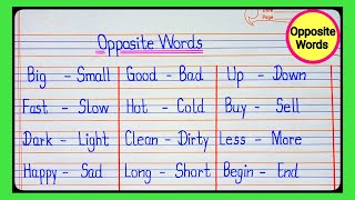 Opposite WordsOpposite Words In EnglishOpposite Words l Opposite Words l Antonym Words l Antonyms [upl. by Ellenaj]