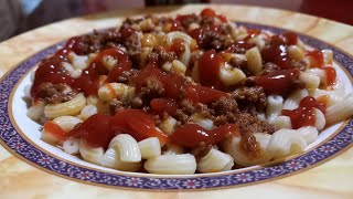 Pasta with minced meatQuick idea for dinnerPasta sa fasiranim mesom [upl. by Clover586]