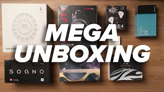 MEGAUNBOXING FiiO JT1 IEM da TOPPING TRN Whitetiger Meze 105 AER Kiwi Ears KE4 e mais [upl. by Hedaza]