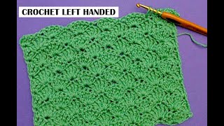 LEFT handed Crochet High Top Fan blanket or throw ANY size includes base border QUICK 1 row crochet [upl. by Bostow]