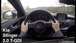 Kia Stinger 20 TGDI POV Test Drive  Acceleration 0  260 kmh  Top Speed  FAAST [upl. by Xena51]