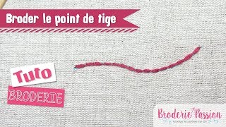 Broderie  Le point de tige [upl. by Codee]