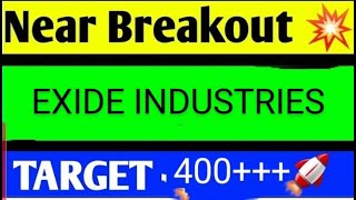 EXIDE INDUSTRIES SHARE LATEST NEWS TODAYEXIDE INDUSTRIES SHARE ANALYSISEXIDE INDUSTRIES SHARE NEWS [upl. by Aynav]