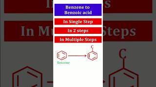 Benzene to Benzoic acid conversion🤔🤔ORGANIC shorts chemistry [upl. by Noeht127]