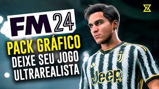 VOCÊ PRECISA TER ESSE MEGA PACK GRÁFICO NO SEU FOOTBALL MANAGER 2024 [upl. by Dela]