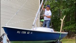 Daysailer single handed mast raising amp rigging set up Ep 12 [upl. by Mirielle327]