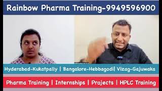 Pharma Training in Bangalore  HPLC training in Bangalore  Internships in Bangalore  Projects [upl. by Lehteb292]