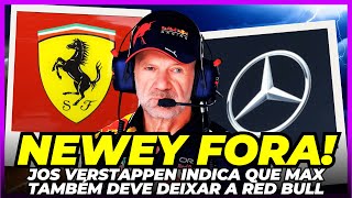 ADRIAN NEWEY FORA DA RED BULL VERSTAPPEN MAIS PERTO DA MERCEDES  FÓRMULA 1 [upl. by Des644]