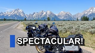 RIDING THE TETONS  and a Party at the MOA Rally  MotorcycleCamping [upl. by Tatiana]