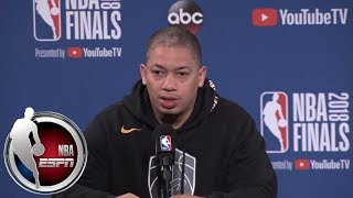 FULL Tyronn Lue gives update on Kevin Loves status talks CavaliersWarriors  NBA on ESPN [upl. by Haldis]