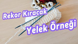 KOLAY YELEK ÖRNEĞİ  YELEK MODELİ örgü yelek yelekörneği knitting crochet [upl. by Anahcra]