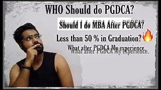 Truth about PGDCA  Who should do PGDCA in Hindi  Less then 50  in Graduation  MBA After PGDCA [upl. by Con]