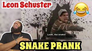 🇿🇦 LEON SCHUSTER SNAKE PRANK SCHUKS TSHABALALA  REACTION 😂 [upl. by Igiul]