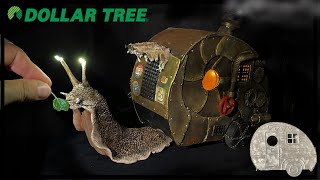 DIY Steam Diorama Post Apocalyptic Camper Steampunk Snail w LEDs [upl. by Arek]