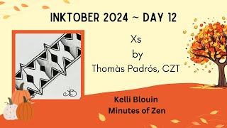 Inktober 2024  Zentangle©  Day 12 Xs [upl. by Annahgiel]