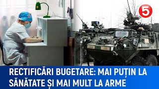 Rectificări bugetare Mai puțin la sănătate și mai mult la arme [upl. by Slorac481]