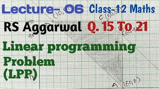 LPP Class 12 Maths RS Aggarwal Solution Exercise 1B [upl. by Asilehc]