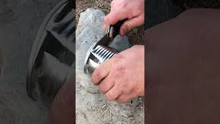 ✅️ Survival Skills Making a Cooking Stove from a Tin Can bushcraft shorts lifehacks [upl. by Amathist2]